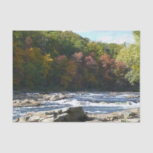 Ohiopyle Rapids in Herfst Pennsylvania Tissuepapier (Voorkant)