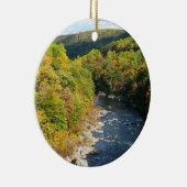 Ohiopyle River in Herfst I Pennsylvania Autumn Keramisch Ornament (Rechts)
