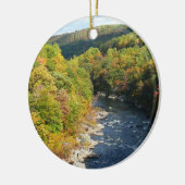 Ohiopyle River in Herfst I Pennsylvania Autumn Keramisch Ornament (Links)