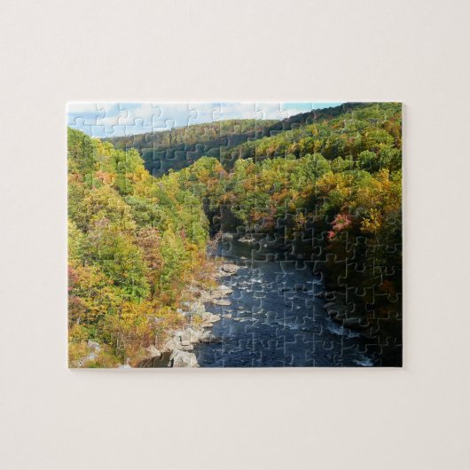 Ohiopyle River in Herfst I Pennsylvania Autumn Legpuzzel (Horizontaal)