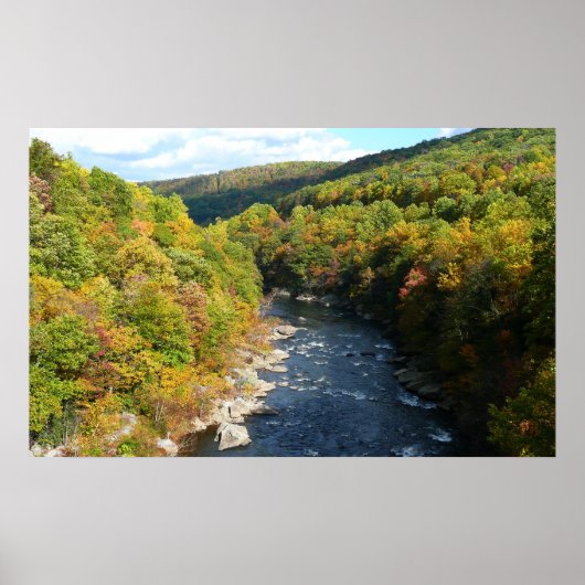 Ohiopyle River in Herfst I Pennsylvania Autumn Poster (Voorkant)