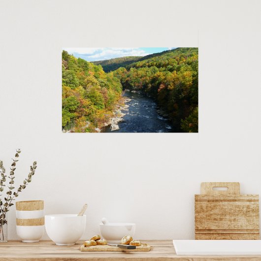 Ohiopyle River in Herfst I Pennsylvania Autumn Poster (Keuken)