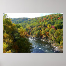 Ohiopyle rivier in de herfst II Pennsylvania herfs
