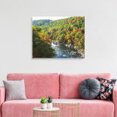 Ohiopyle rivier in Herfst II Autumn Pennsylvania Canvas Afdruk (Insitu (Woonkamer))