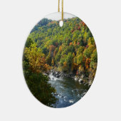 Ohiopyle rivier in Herfst II Autumn Pennsylvania Keramisch Ornament (Rechts)