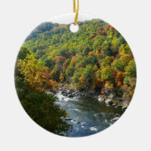Ohiopyle rivier in Herfst II Autumn Pennsylvania Keramisch Ornament (Voorkant)