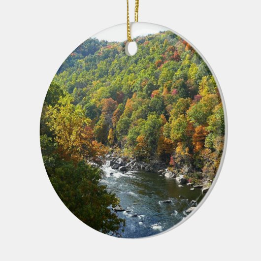 Ohiopyle rivier in Herfst II Autumn Pennsylvania Keramisch Ornament (Links)