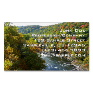 Ohiopyle rivier in Herfst II Autumn Pennsylvania Magnetisch Visitekaartje