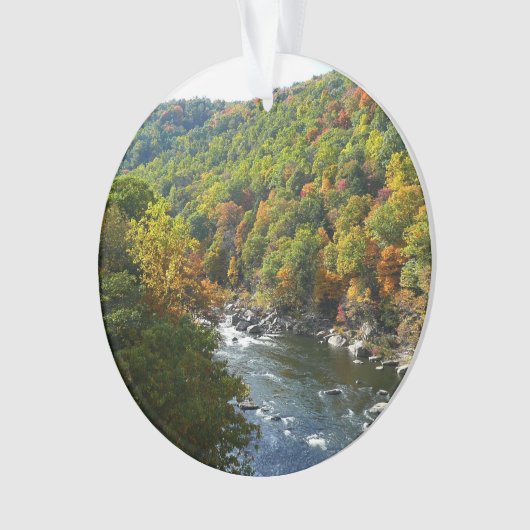Ohiopyle rivier in Herfst II Autumn Pennsylvania Ornament (voorkant)