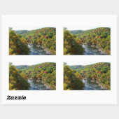 Ohiopyle rivier in Herfst II Autumn Pennsylvania Rechthoekige Sticker (Vel)