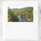 Ohiopyle rivier in Herfst II Autumn Pennsylvania Rechthoekige Sticker (Tas)