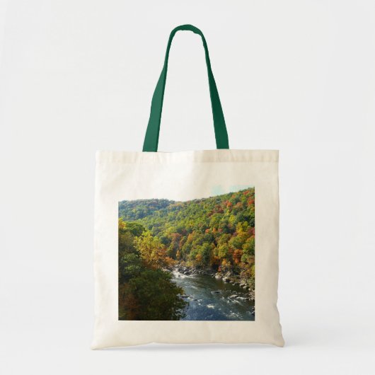 Ohiopyle rivier in Herfst II Autumn Pennsylvania Tote Bag (Voorkant)