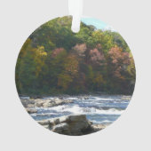Ohiopyle-rivierstromingen in de herfst Pennsylvani Ornament (achterkant)