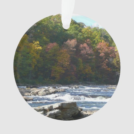 Ohiopyle-rivierstromingen in de herfst Pennsylvani Ornament (voorkant)