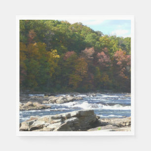 Ohiopyle-rivierstromingen in de herfst Pennsylvani Servet