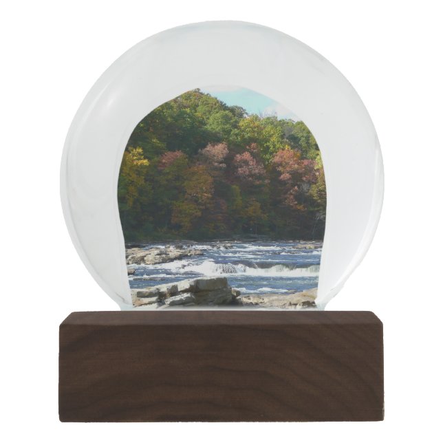Ohiopyle-rivierstromingen in de herfst Pennsylvani Sneeuwbol (Voorkant)