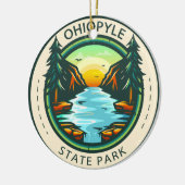 Ohiopyle State Park Pennsylvania Badge Keramisch Ornament (Links)