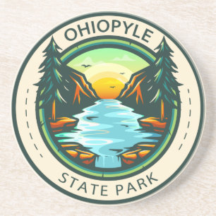 Ohiopyle State Park Pennsylvania Badge Zandsteen Onderzetter