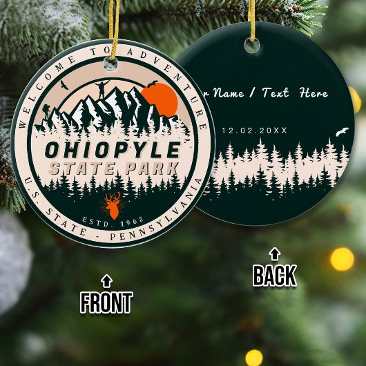 Ohiopyle State Park Pennsylvania Hike Souvenirs Keramisch Ornament