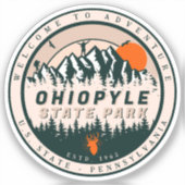 Ohiopyle State Park Pennsylvania Hike Souvenirs Sticker (Voorkant)