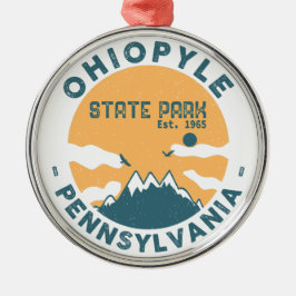 Ohiopyle State Park Pennsylvania - Retro  Metalen Ornament