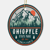 Ohiopyle State Park Pennsylvania Retro Sunset Keramisch Ornament (Links)