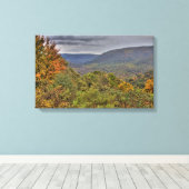 Ohiopyle Valley Overlook in Autumn, Pennsylvania Canvas Afdruk (Insitu (Houten vloer))