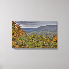 Ohiopyle Valley Overlook in Autumn, Pennsylvania Canvas Afdruk