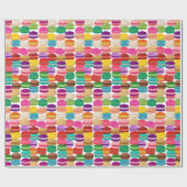 Ohlalala French Macarons Dessert Cadeaupapier (Vlak)