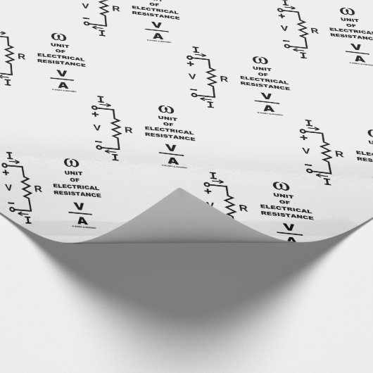 Ohm a Unit of Electrical Resistance (Physics) Cadeaupapier (Hoek)