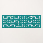 Ohm Electrical Resistance Science Blauwgroen Yoga Yogamat (Achterkant (horizontaal))