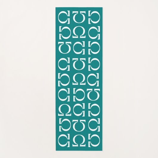 Ohm Electrical Resistance Science Blauwgroen Yoga Yogamat (Voorkant)