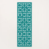 Ohm Electrical Resistance Science Blauwgroen Yoga Yogamat (Achterkant)