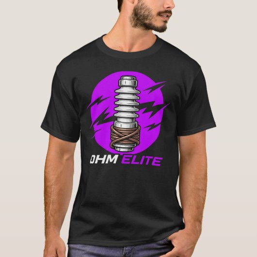Ohm Elite Elektricien Cadeau Hoge Spanning T-shirt (Voorkant)