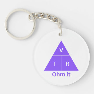 Ohm Het Paarse Ohm's Law Triangle Sleutelhanger