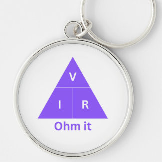 Ohm Het Paarse Ohm's Law Triangle Sleutelhanger