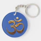 Ohm in goud sleutelhanger (Achterkant)