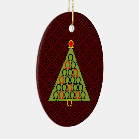 Ohm kerstboom keramisch ornament (Rechts)