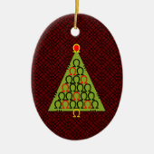 Ohm kerstboom keramisch ornament (Voorkant)