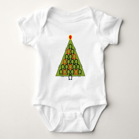 Ohm kerstboom romper (Voorkant)