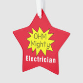 Ohm machtige elektricien ornament (voorkant)