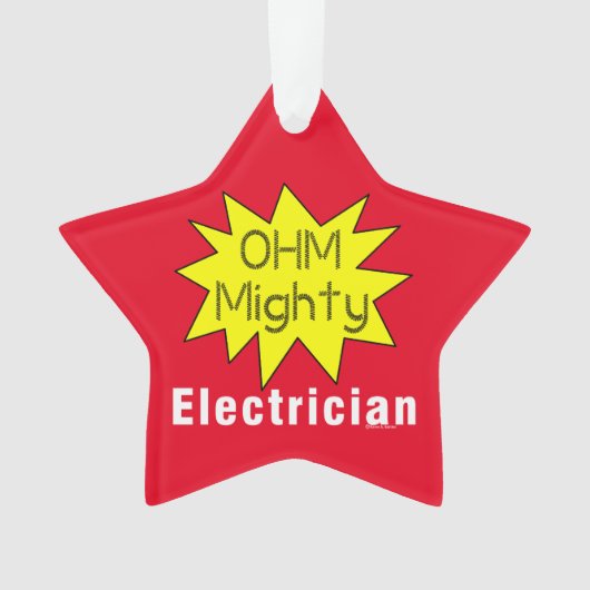 Ohm machtige elektricien ornament (voorkant)