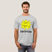 Ohm machtige elektricien t-shirt (Voorkant volledig)