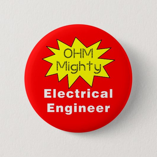 Ohm Machtige Elektrotechnicus Ronde Button 5,7 Cm (Voorkant)
