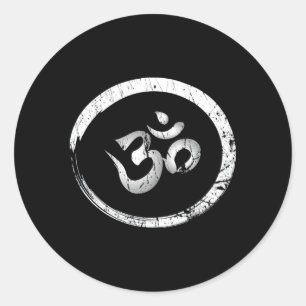 Ohm Om Aum Yoga Meditation Spirituele Namaste Ronde Sticker