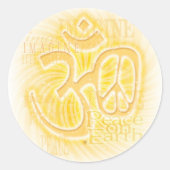 Ohm Peace Ronde Sticker (Voorkant)