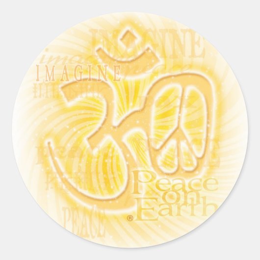 Ohm Peace Ronde Sticker (Voorkant)