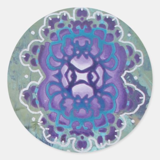 ohm ronde sticker (Voorkant)