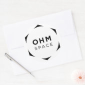 OHM-ruimte Ronde Sticker (Envelop)