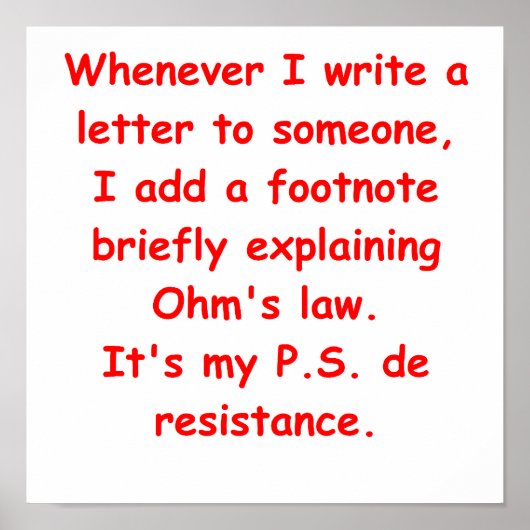 ohm ' s wet poster (Voorkant)